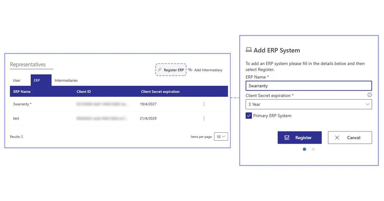 Register ERP