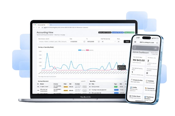 3Warranty dashboard on iMac