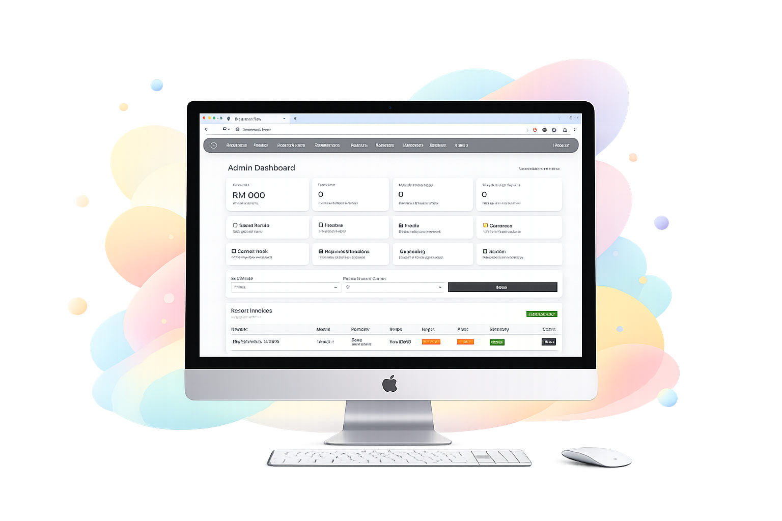 3Warranty dashboard on iMac